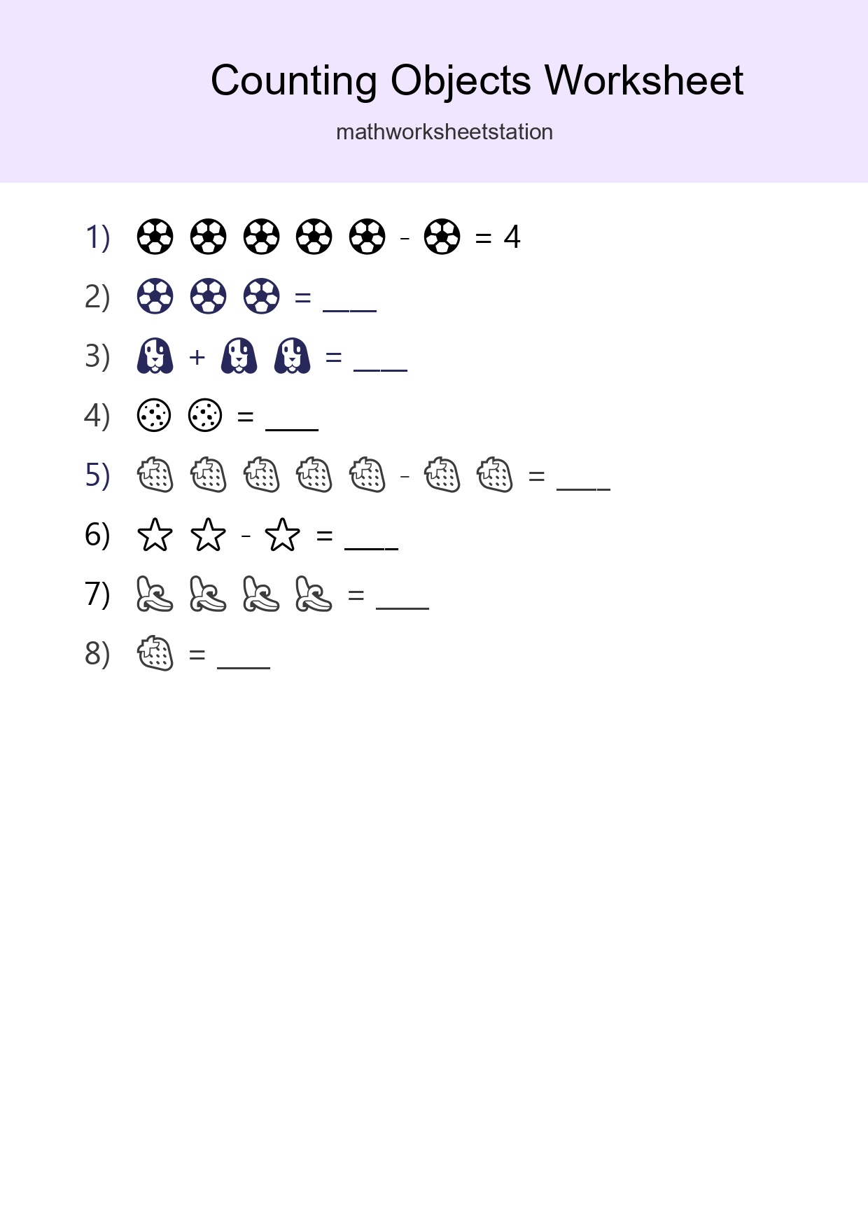 Learn Counting With Pictures Worksheet (Pre-K) - Part 193